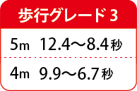 Grade3 歩行速度 2ポイント 0.4〜0.59m以下