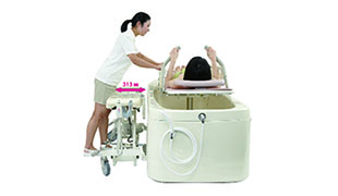 Semi-sliding design enables easy stretcher placement.