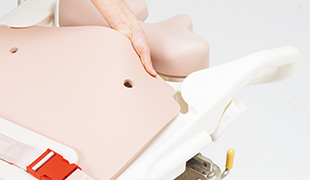 Easier-to-remove stretcher pad.